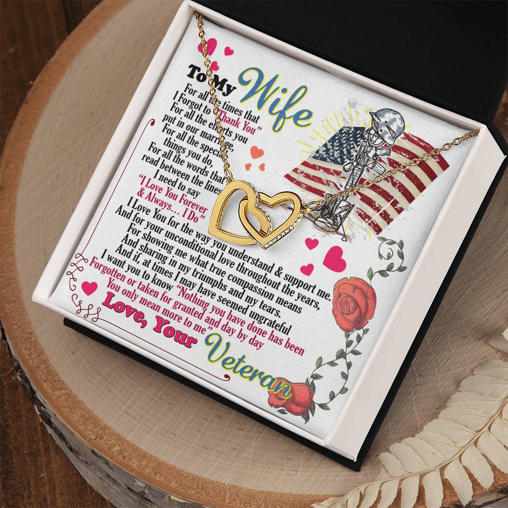 Veteran'S Wife - Interlocking Heart Necklace Interlocking Hearts Necklace