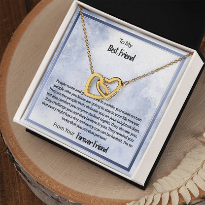 Best Friend - Celebrate Necklace Interlocking Hearts Necklace