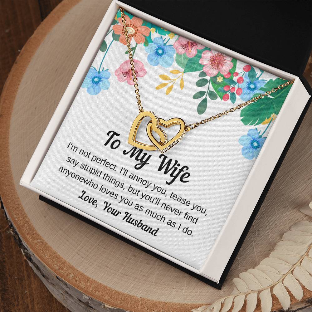 Best Gift For Wife On Anniversary Interlocking Hearts Necklace