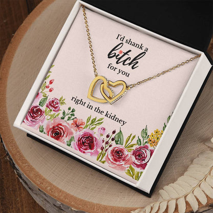 Best Friend Gift Sister Birthday Gift Funny Gift For Friend Birthday Gift For Best Friend Sister Gift Interlocking Hearts Necklace