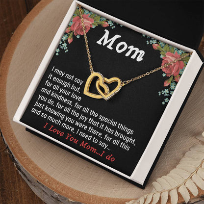 For All The Joy It Has Brought Just Knowing You Were There - Necklace Interlocking Hearts Necklace