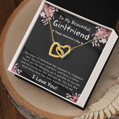 Valentine'S Day Gift For Girlfriend Girlfriend Gift Necklace Gift For Girlfriend Unique Valentine'S Day Gift For Her Jewelry Gift Interlocking Hearts Necklace