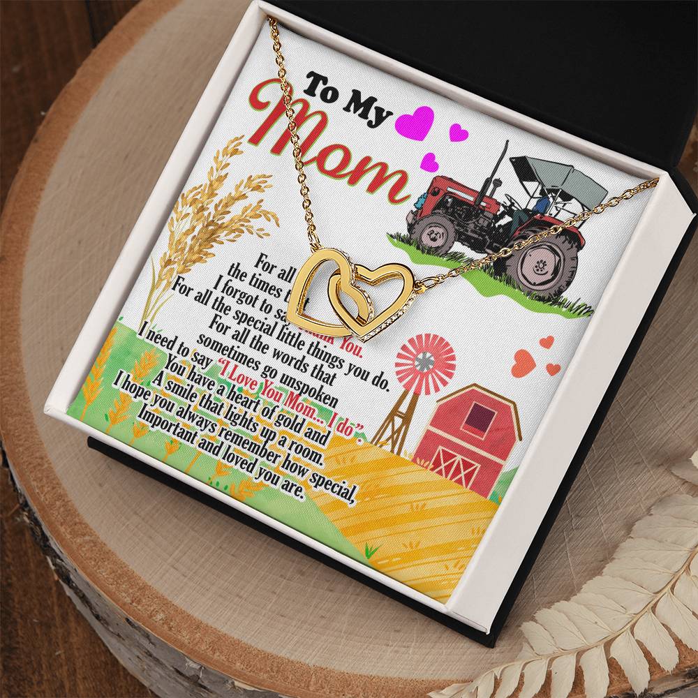 Farmer'S Mom - Interlocking Heart Necklace Interlocking Hearts Necklace