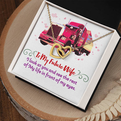 Trucker'S Future Wife - Interlocking Heart Necklace Interlocking Hearts Necklace