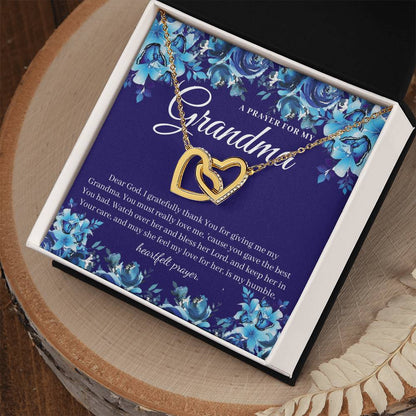 A Prayer For My Grandma - Interlocking Heart Necklace Interlocking Hearts Necklace