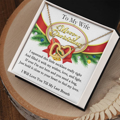 To My Wife Interlocking Hearts Necklace