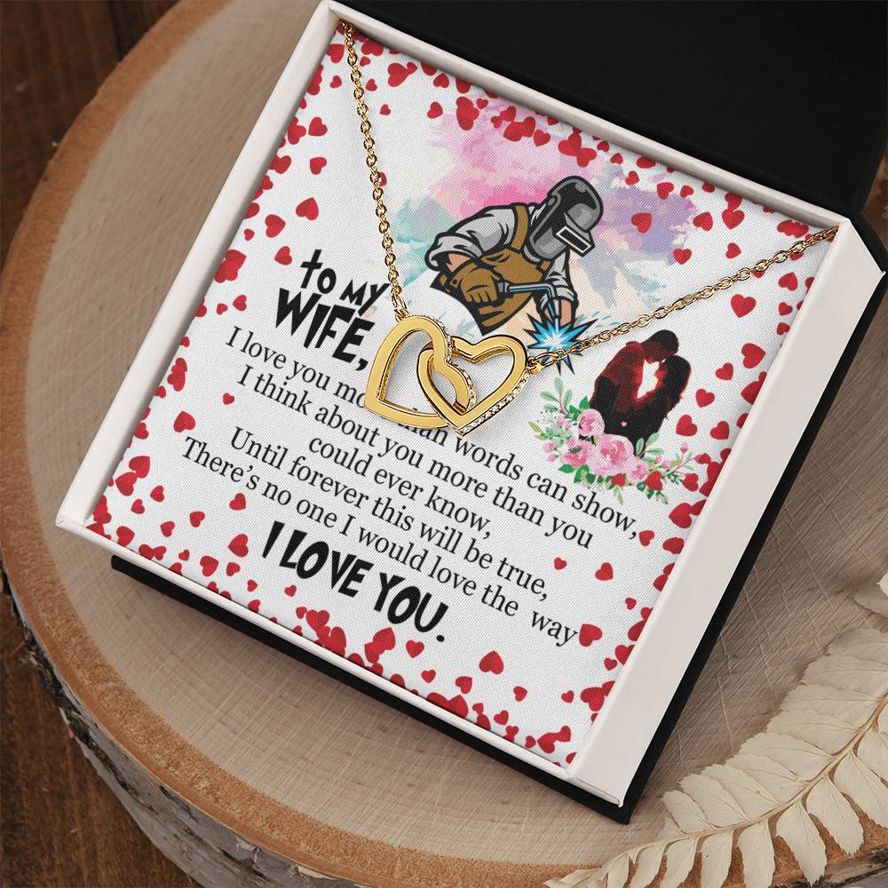 Welder'S Wife - Interlocking Heart Necklace Interlocking Hearts Necklace