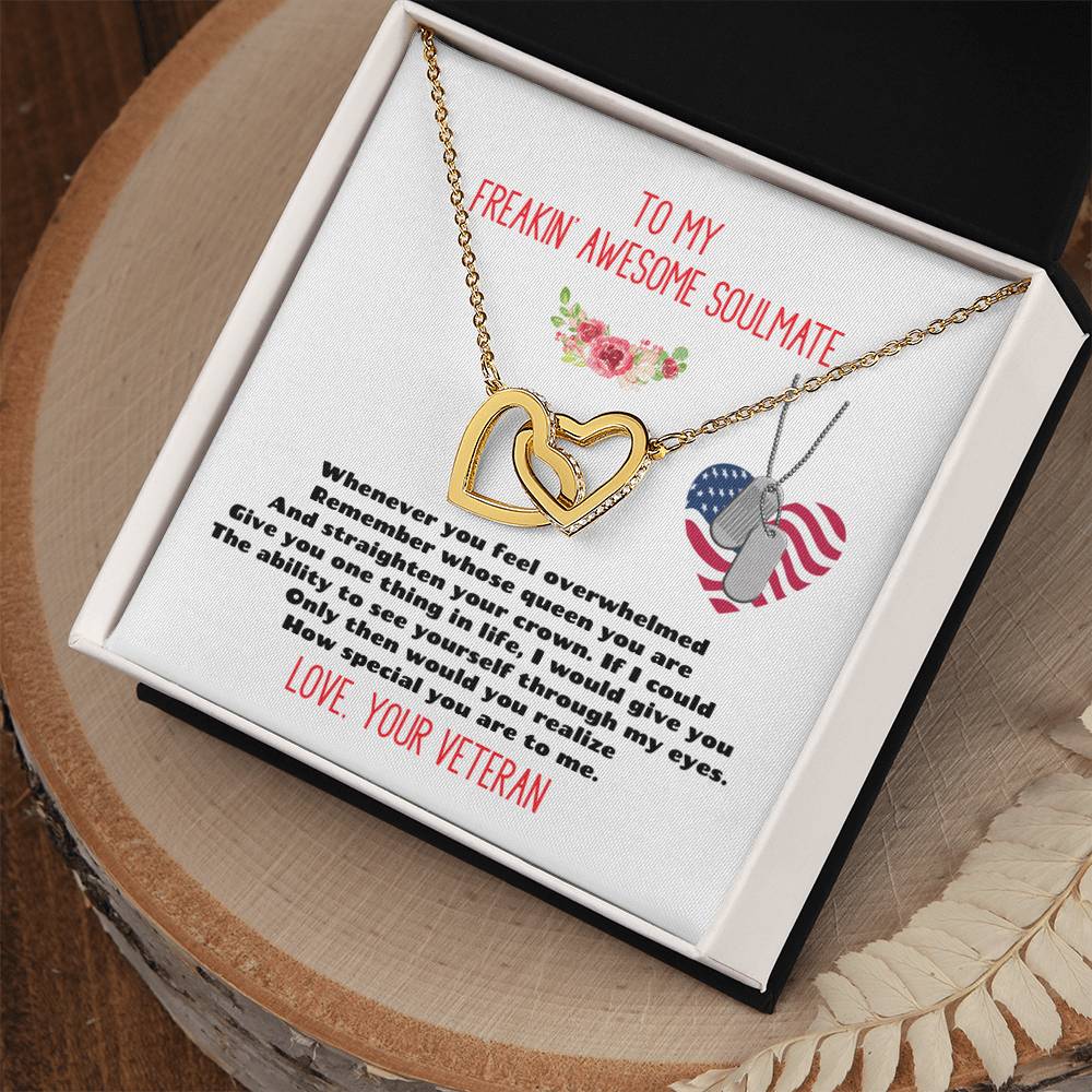 Veteran'S Wife - Interlocking Heart Necklace Interlocking Hearts Necklace