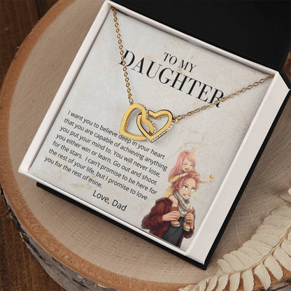 You Can Do Anything - Necklace Interlocking Hearts Necklace