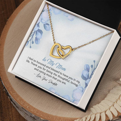 Amazing Gift For Your Mom Interlocking Hearts Necklace