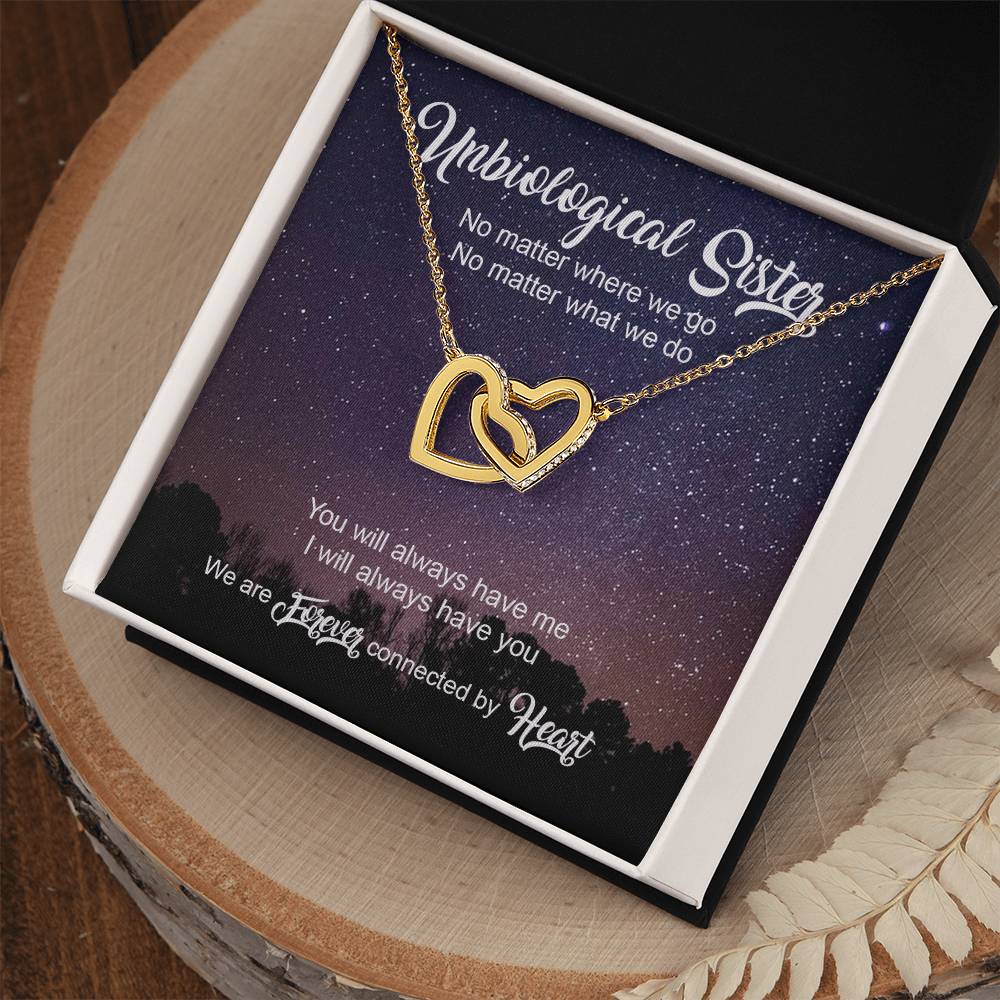 Unbiological Sister Luxury Necklace Interlocking Hearts Necklace