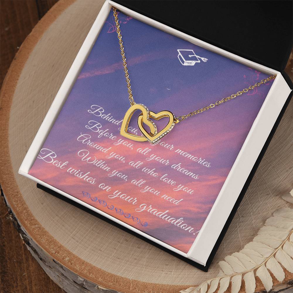 Best Graduation Gift For Her Interlocking Hearts Necklace