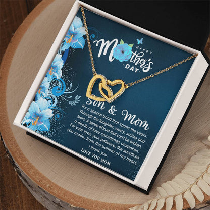 Forever Love - Son & Mom Necklace Interlocking Hearts Necklace