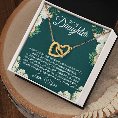 Gift For Daughter From Mom Interlocking Hearts Necklace