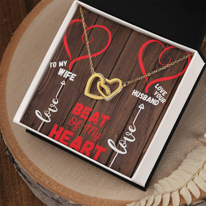 Beat Of My Heart Interlocking Hearts For My Wife Interlocking Hearts Necklace