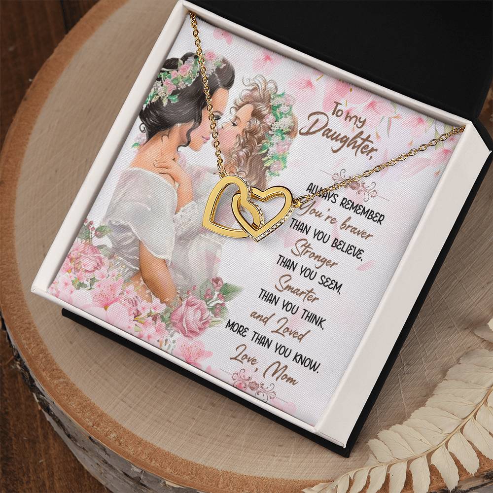 Gift For Daughter From Mom Interlocking Hearts Necklace