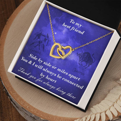 Gemini To Taurus Best Friend Interlocked Hearts Necklace Interlocking Hearts Necklace