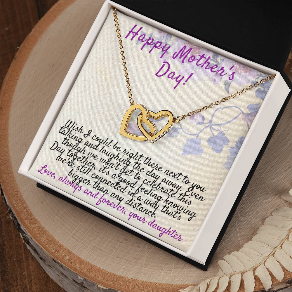 Two Hearts Of Mother And Daughter Interlocking Hearts Necklace