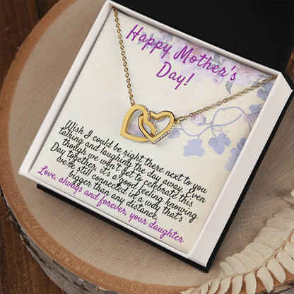 Two Hearts Of Mother And Daughter Interlocking Hearts Necklace