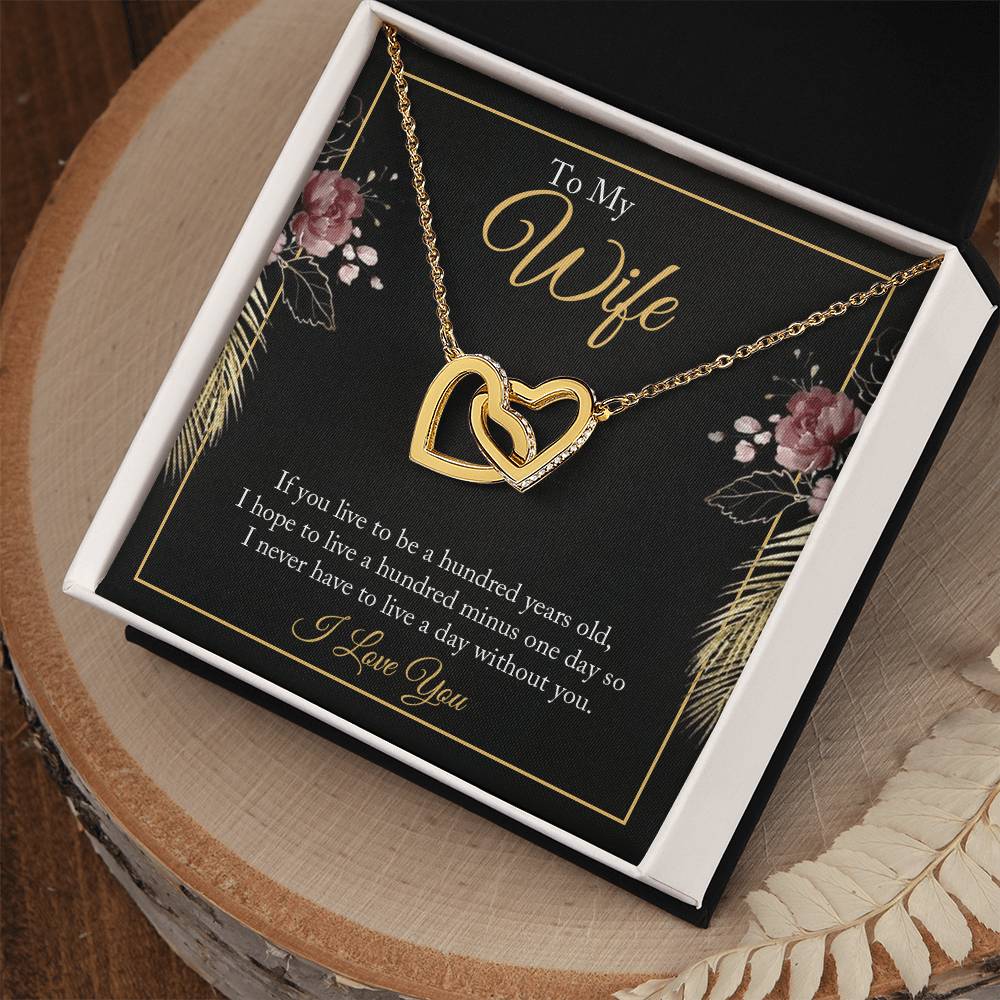 Anniversary Gift Interlocking Hearts - To My Wife Necklace Birthday Gift For Wife Necklace For Wife Gift For Wife Birthday Interlocking Hearts Necklace