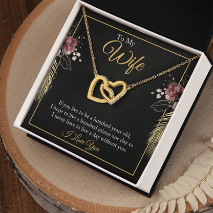 Anniversary Gift Interlocking Hearts - To My Wife Necklace Birthday Gift For Wife Necklace For Wife Gift For Wife Birthday Interlocking Hearts Necklace
