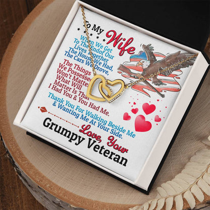 Veteran'S Wife - Interlocking Heart Necklace Interlocking Hearts Necklace