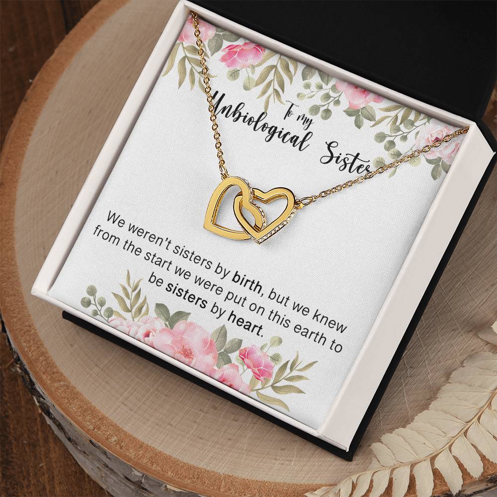 We Are Sisters By Heart Interlocking Hearts Necklace