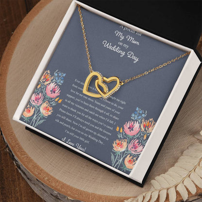 A Poem For My Mom Interlocking Hearts Necklace