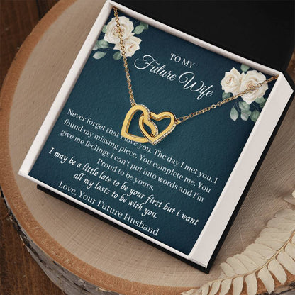 Gift For Future Wife Interlocking Hearts Necklace