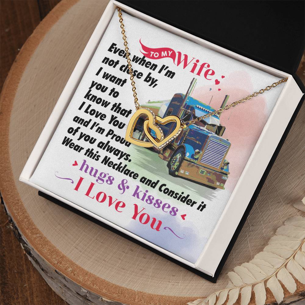 Trucker'S Wife- Interlocking Necklace Interlocking Hearts Necklace