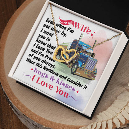 Trucker'S Wife- Interlocking Necklace Interlocking Hearts Necklace