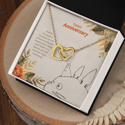 Totoro Anniversary Edition My Favorite Story Of Us - Interlocking Hearts Necklace