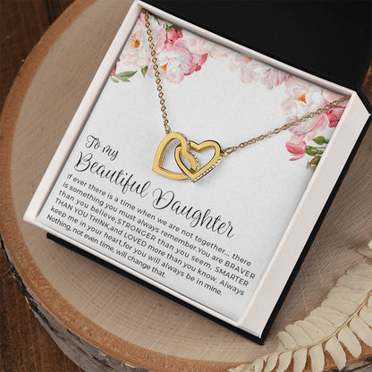 Best Gift For Daughter Interlocking Hearts Necklace With On Demand Message Card