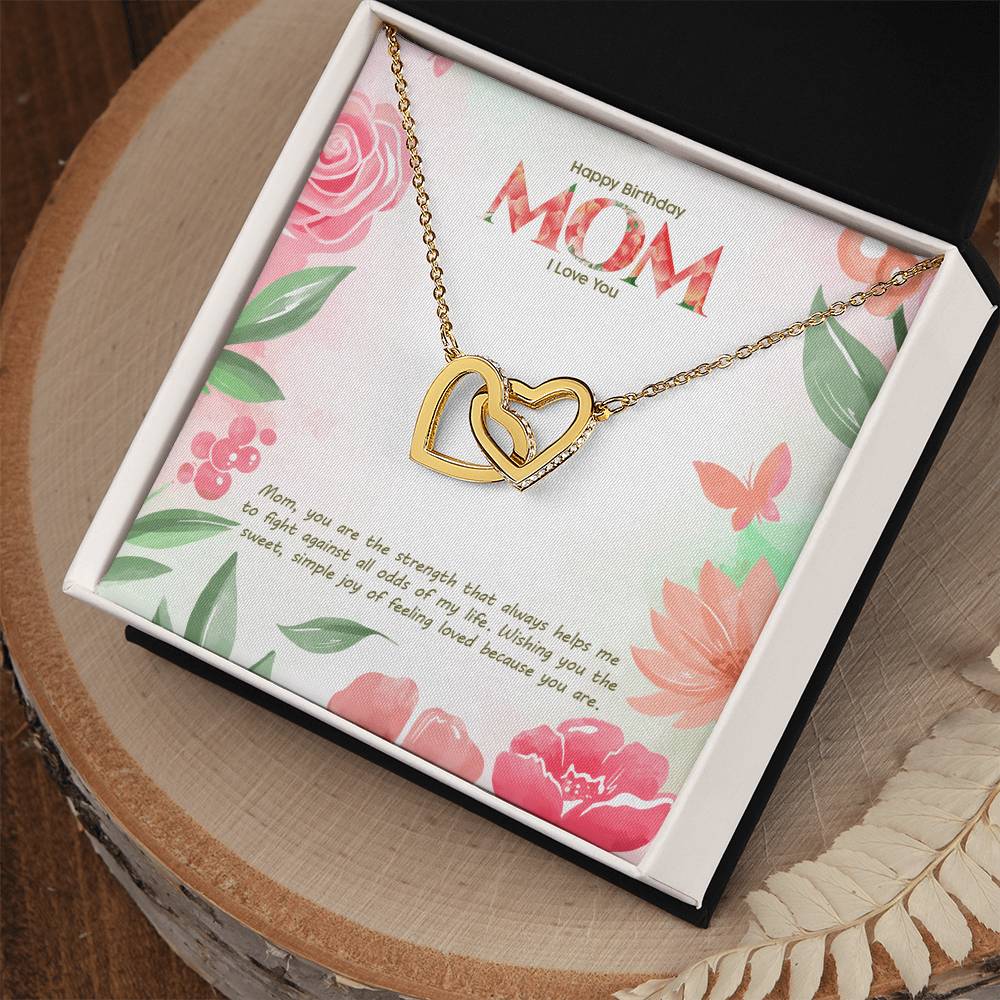 Birthday Edition Wishing You A Sweet And Simple Joy Of Love! - Interlocking Hearts Necklace