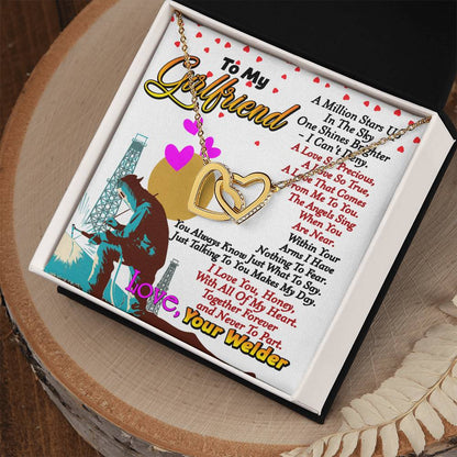 Welder'S Girlfriend - Interlocking Heart Necklace Interlocking Hearts Necklace