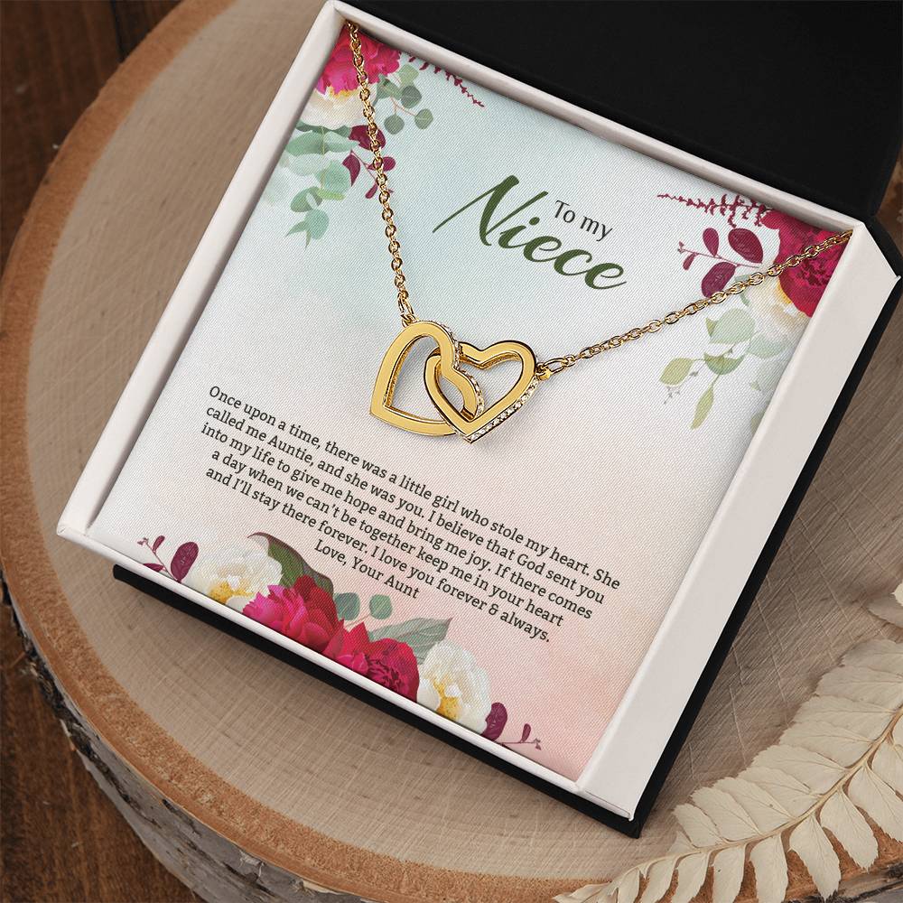 Exquisite Interlocking Hearts Necklace For Niece