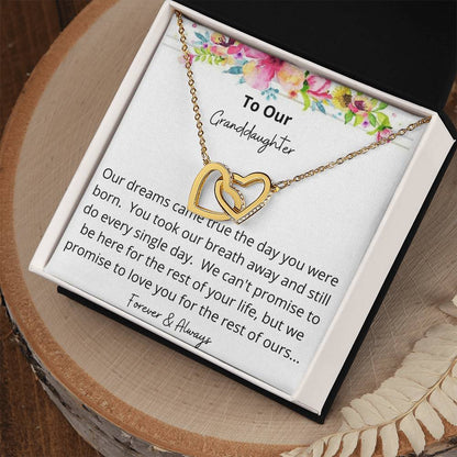 Two Hearts Forever And Always Necklace Interlocking Hearts Necklace