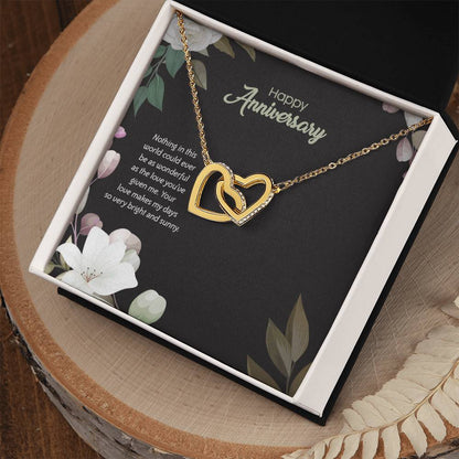 Anniversary Edition Wonderful Love You'Ve Given - Interlocking Hearts Necklace