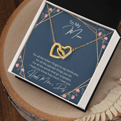 All The Times I Forgot To Say Thank You - Interlocking Hearts Necklace