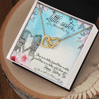Double Hearts For Little Sister Interlocking Hearts Necklace