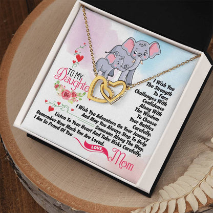 Gift For Daughter - Interlocking Heart Necklace Interlocking Hearts Necklace