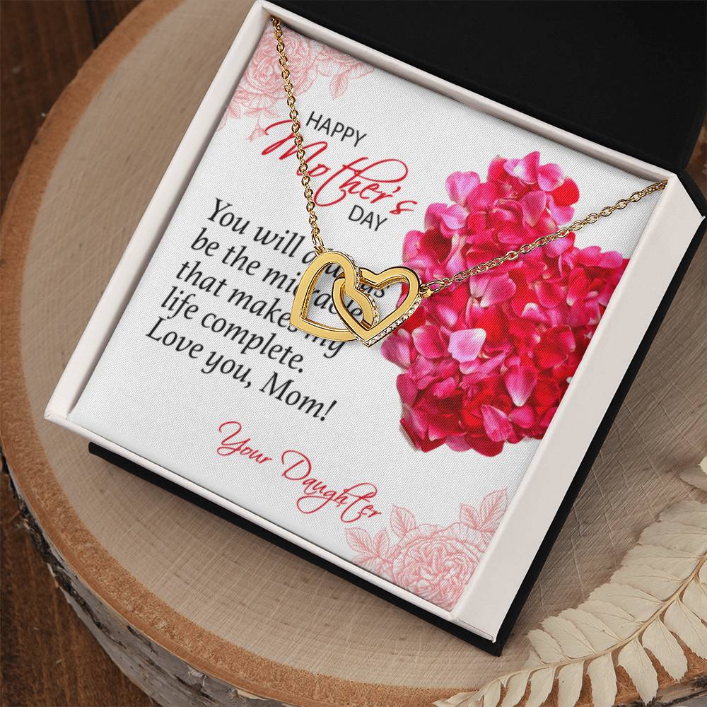 Gift For Mom - Make My Life Complete - The Interlocking Heart Necklace Interlocking Hearts Necklace