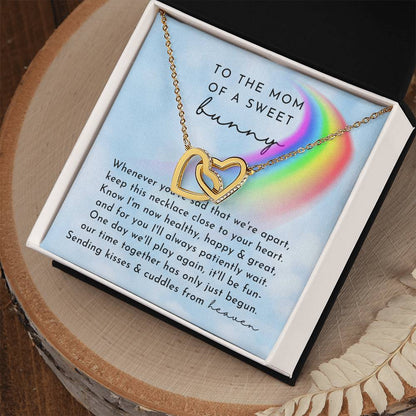 Bunny Memorial Interlocking Hearts Necklace Day Rainbow Remembrance