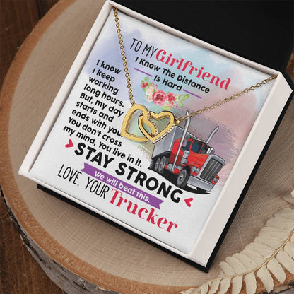 Gift For Girlfriend- Interlocking Heart Necklace Interlocking Hearts Necklace