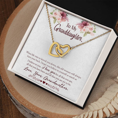 Collection Granddaughter - I Will Always Have Your Back - Interlocking Hearts Necklace