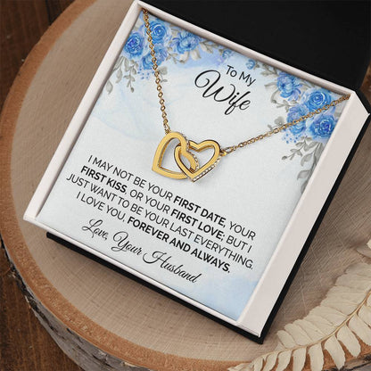 To My Wife Interlocking Hearts Necklace