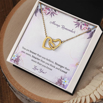 Always Remember Interlocking Hearts Necklace
