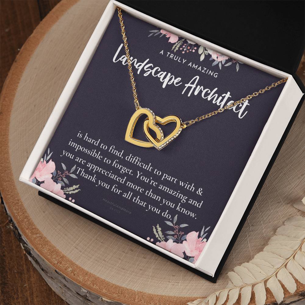 Gift For Landscape Architect Landscape Architect Appreciation Gift A Truly Amazing Landscape Architect Gift Interlocking Hearts Necklace