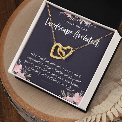 Gift For Landscape Architect Landscape Architect Appreciation Gift A Truly Amazing Landscape Architect Gift Interlocking Hearts Necklace
