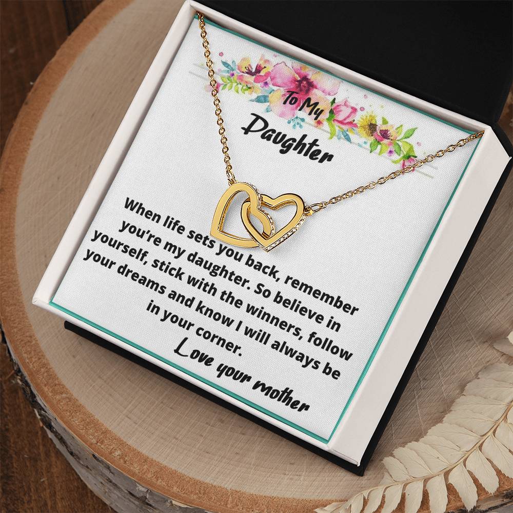 Always In Your Corner Two Hearts Necklace Interlocking Hearts Necklace